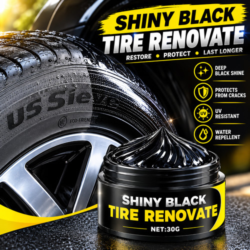 30g black tire shine - black, wax